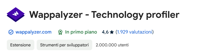 Recensioni Wappalyzer