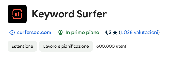 Recensioni KeywordSurfer